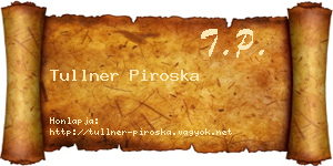Tullner Piroska névjegykártya